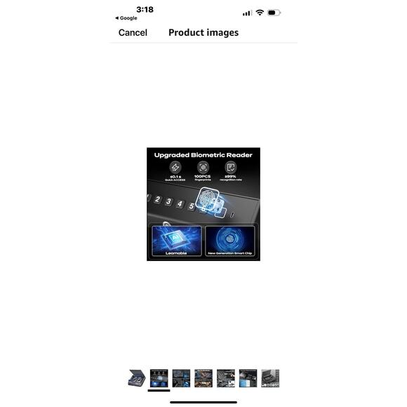 Large Biometric Safe fits 4 pistols 100 Sets of Fingerprint Handgun